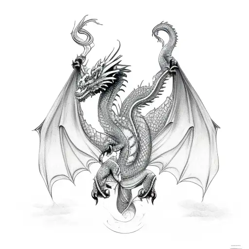 Dragon Twin With Two Heads