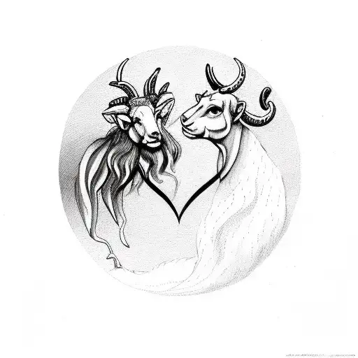 Leo And Capricorn Love Heart
