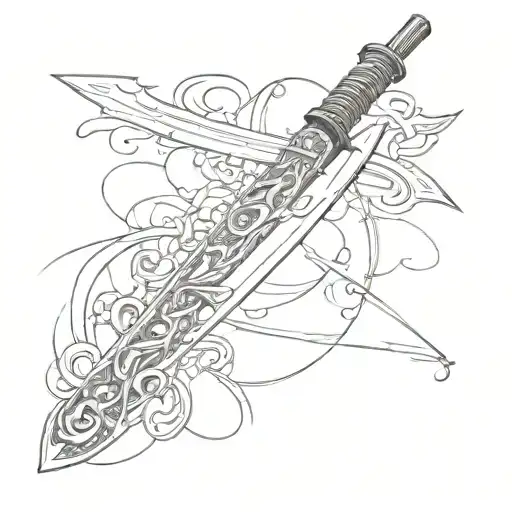 Katana Line Art