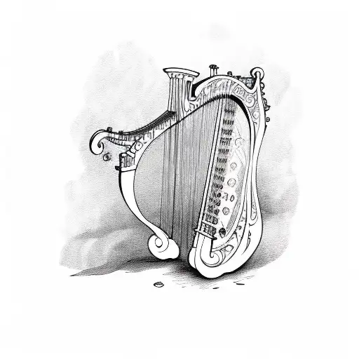 Steampunk Irish Harp