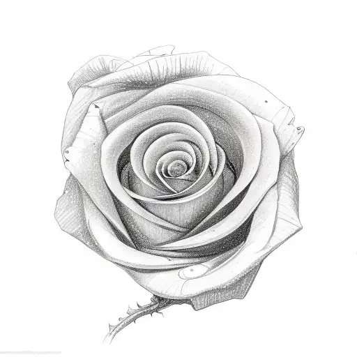 A Sketch Of A Butterfly And A Rose Intertwined