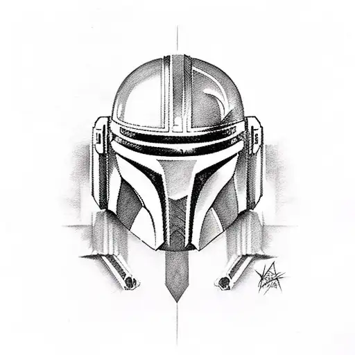Mandalorian Symbol With Daughters Names And This Is The Way In Text