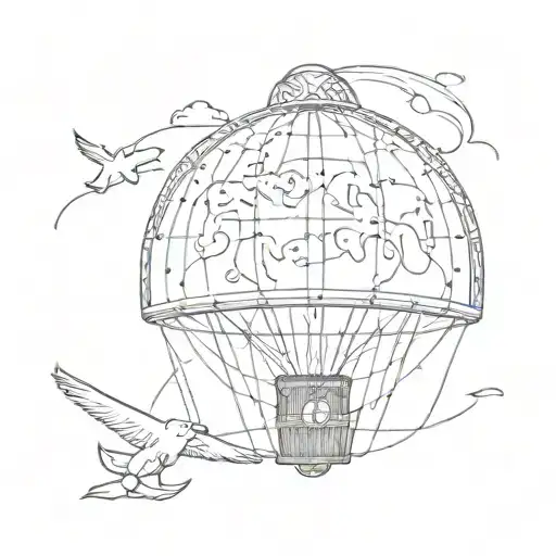 Brain As Parachute With Compass As Basket