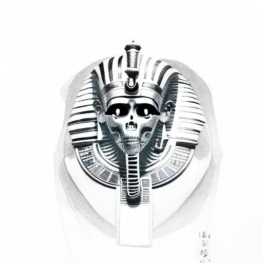 Tutankhamun With The Half Face Skull