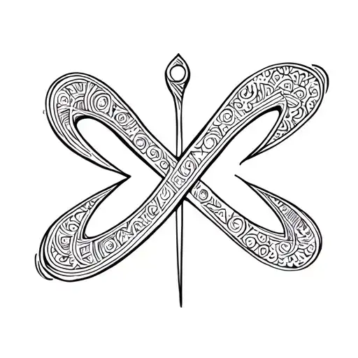 Ankh Integrated With Infinity Sign Intertwined Within