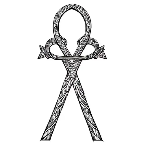 Ankh Integrated With Infinity Sign