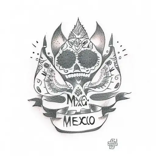 Cute Tattoo Mexican Style With A Quote In Spanish