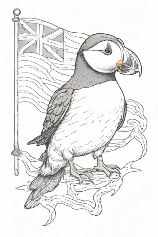 Shetland Flag Puffin Bird