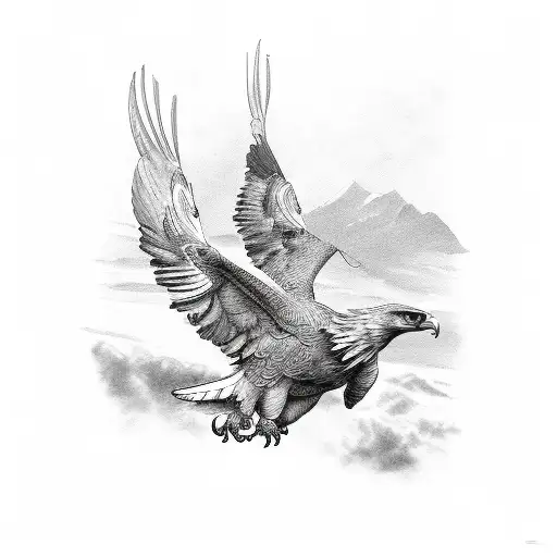 Albanian Eagle With A Warrior In Front