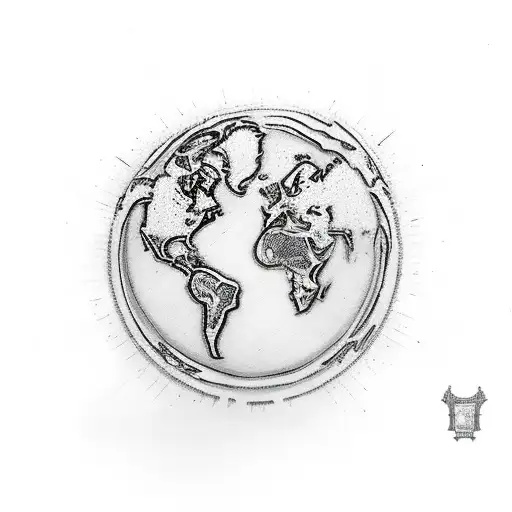 The World Is Yours Trophy From Scarface With Saints Holding Up The Globe