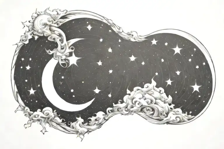 Celestial Sun With Stars