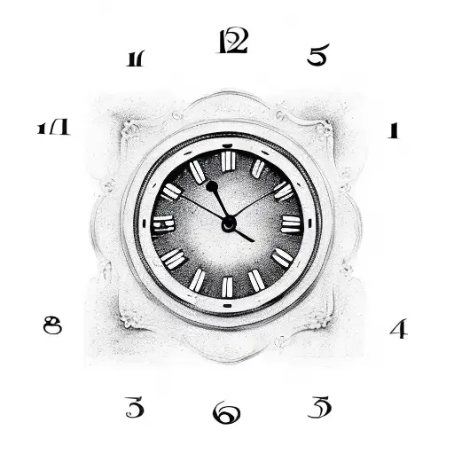 Clock With Black Shadow