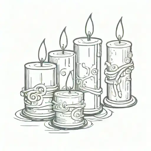 Three Wax Candles That Are Different Heights