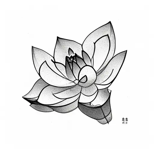 A Sketch-style Ship Sailing Through A Sea Of Blooming Lotus Flowers