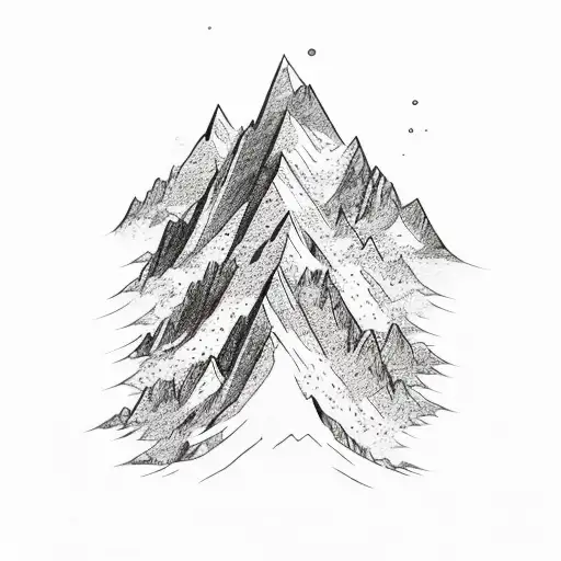 Mountain With Water Crashing Around