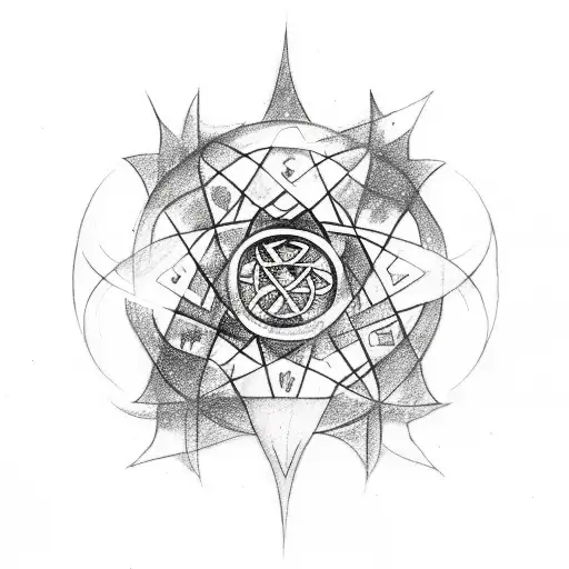 A Mystical Wiccan Symbol Emerging From A Smoky Incense Stick