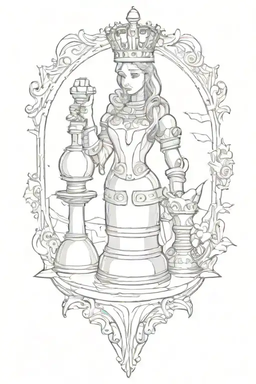 Nadia Knife With King Chess Piece