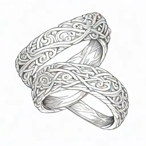 Gold Ring With Blanket Wrap Around It