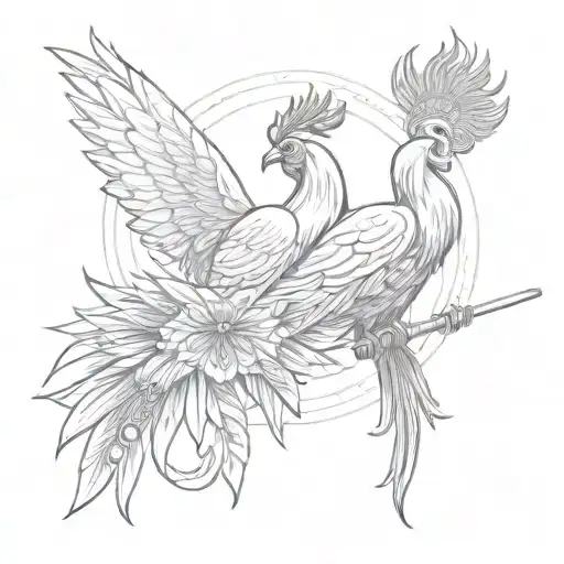 Murugan Vel Weapon With Rooster & Peacock