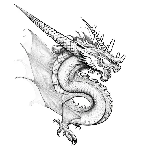 Dragon Unicorn Butterfly