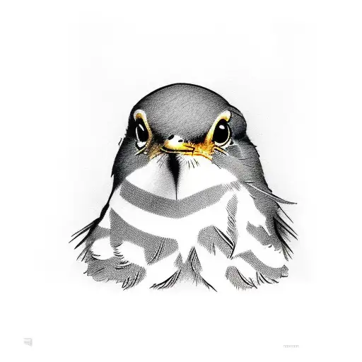 Robin With American Flag