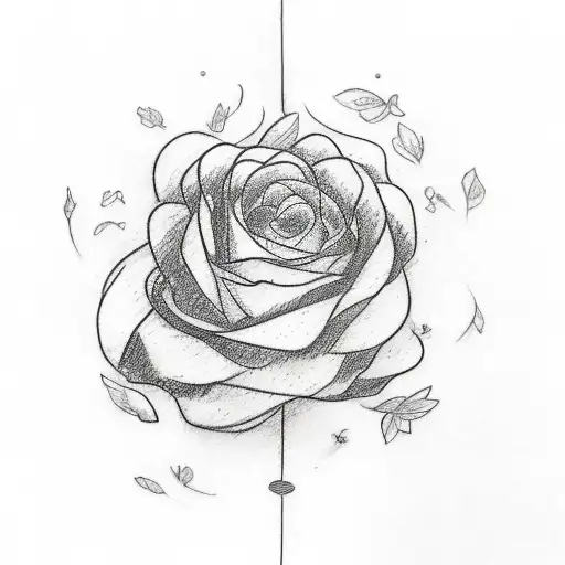 A Sketch-style Tattoo Showcasing Your Children's Names Intertwined With Delicate Floral Elements