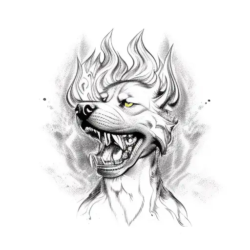 Hell Hound With Fire