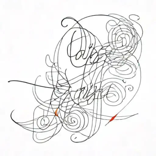 The Inscription All Cash In Black With A Red Shadow In A Minimalist Style