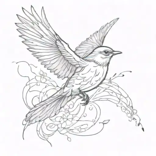 Flying Robin Flying Towards