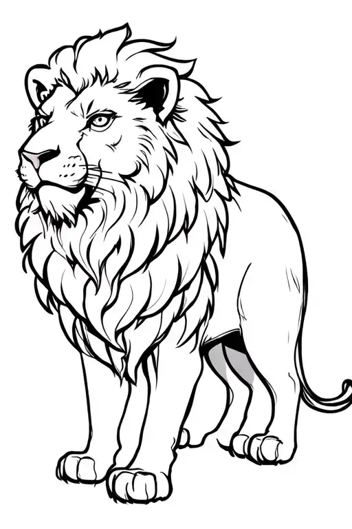 Mythical Lion Standing