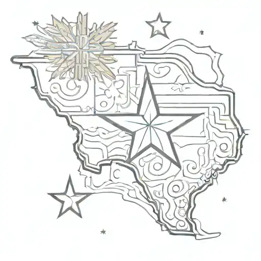 New Mexico Zia And Texas Lonestar Combined Together