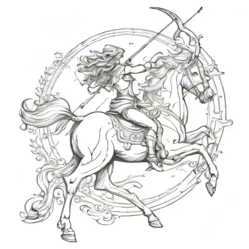 Sagittarius Rides On Aries