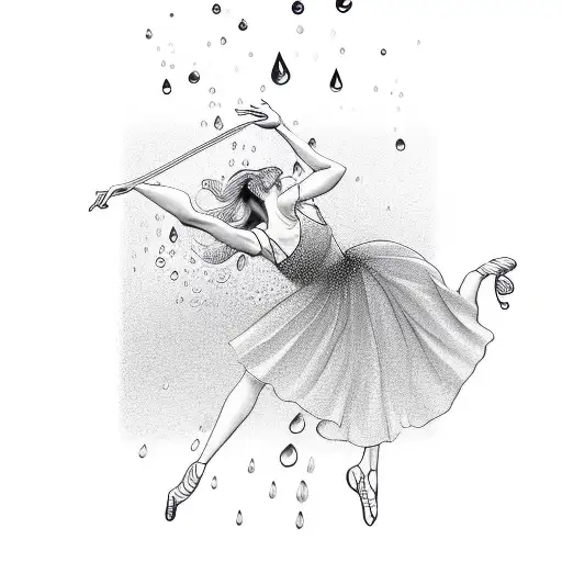 Raindrops Forming A Beautiful Dance Pose