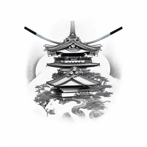 Samurai Sleeve Tattoo With Shiva God Meditating And Himalaya In The Backgraound