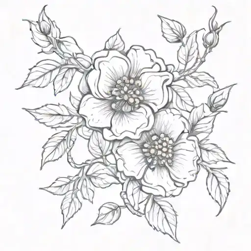 Rock Roses Intertwined Vine Wrapping