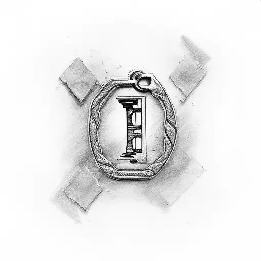 Woman's Symbol And Key Symbolizing Freedom From Prison