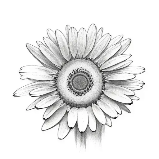 Daisy Flower With Paw Print