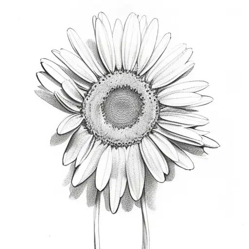 Paw Print Over Daisy Flower