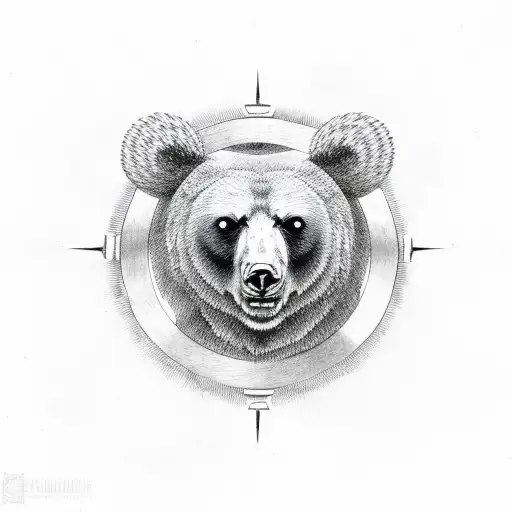 Christian Cross With Bear