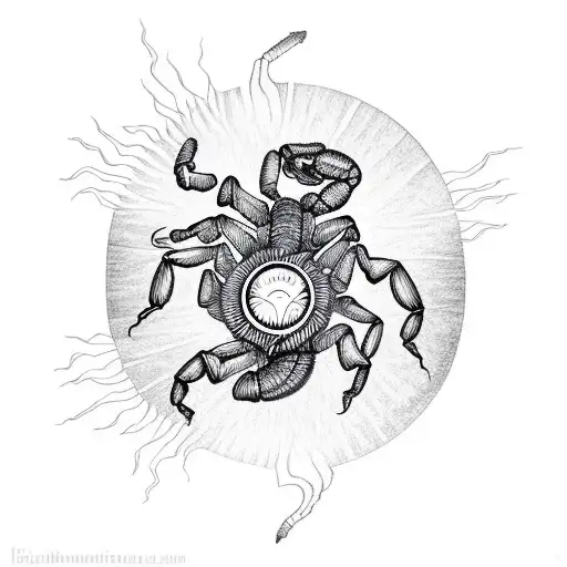 Scorpion With Sun