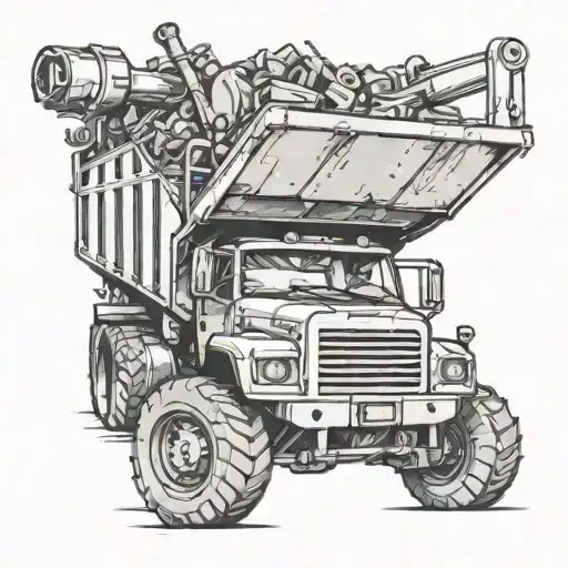 Dump Truck And Tools