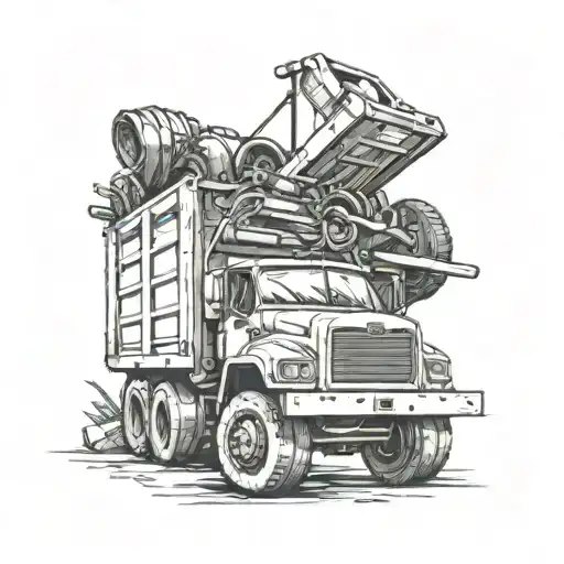 Dump Truck And Tools