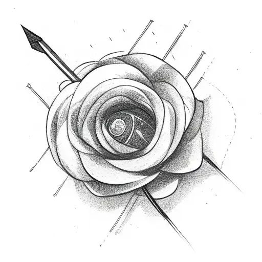 Arrow And Bow But Arrow Is The Flower