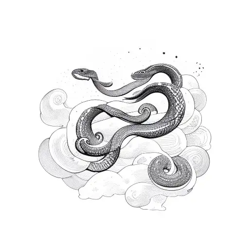 Snake Waves Long Clouds