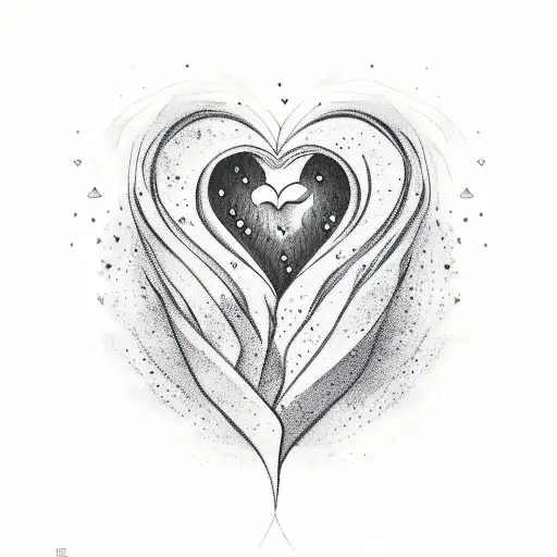 The Word Heartless In Arabic With A Crying Mother And A Iced Heart