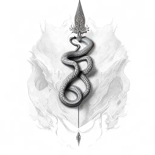 Snake Bitting A Dagger
