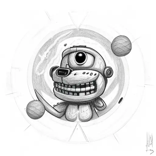 Springtra From Five Nights At Freddy's Holding The Heads Of Sun And Moon Drop