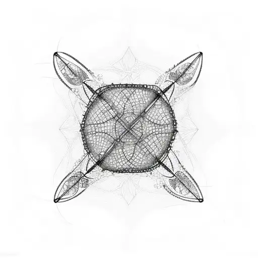 A Fishing Net Made Of Intricate Cultural Patterns