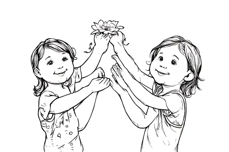 Children Holding Hands