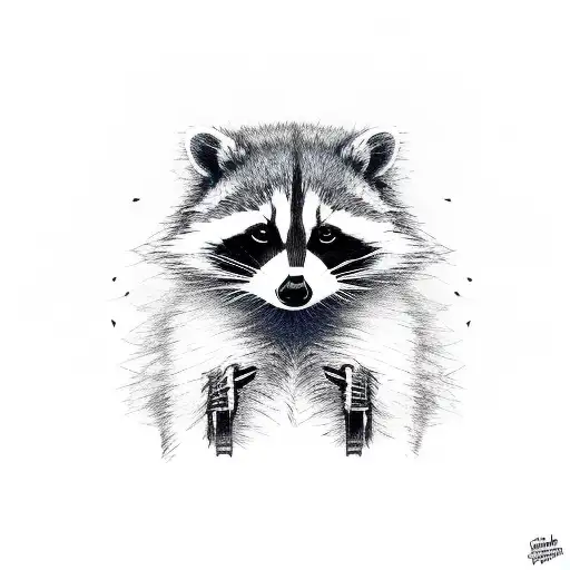 Raccoon With Emo Haircut